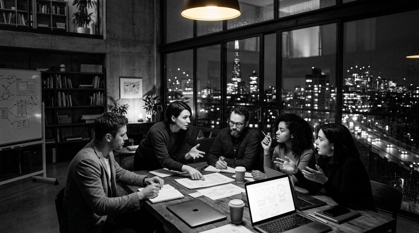 Creative team collaboration meeting
